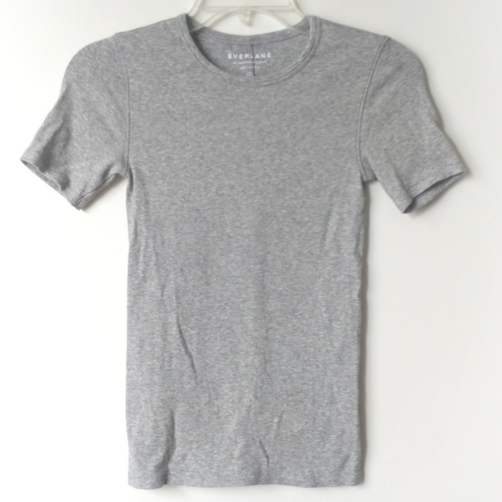 EVERLANE + Pima Micro Ribbed Crew Tee
